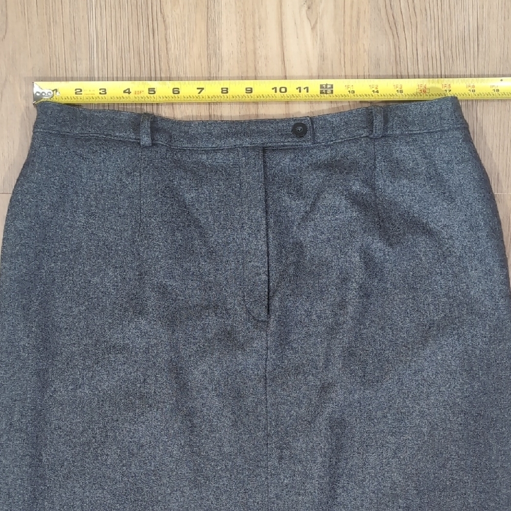 Sag Harbor Gray Wool Blend Women's Skirt - Picture 4 of 5